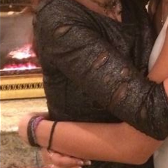 Metallic charcoal mini dress - Picture 6 of 6